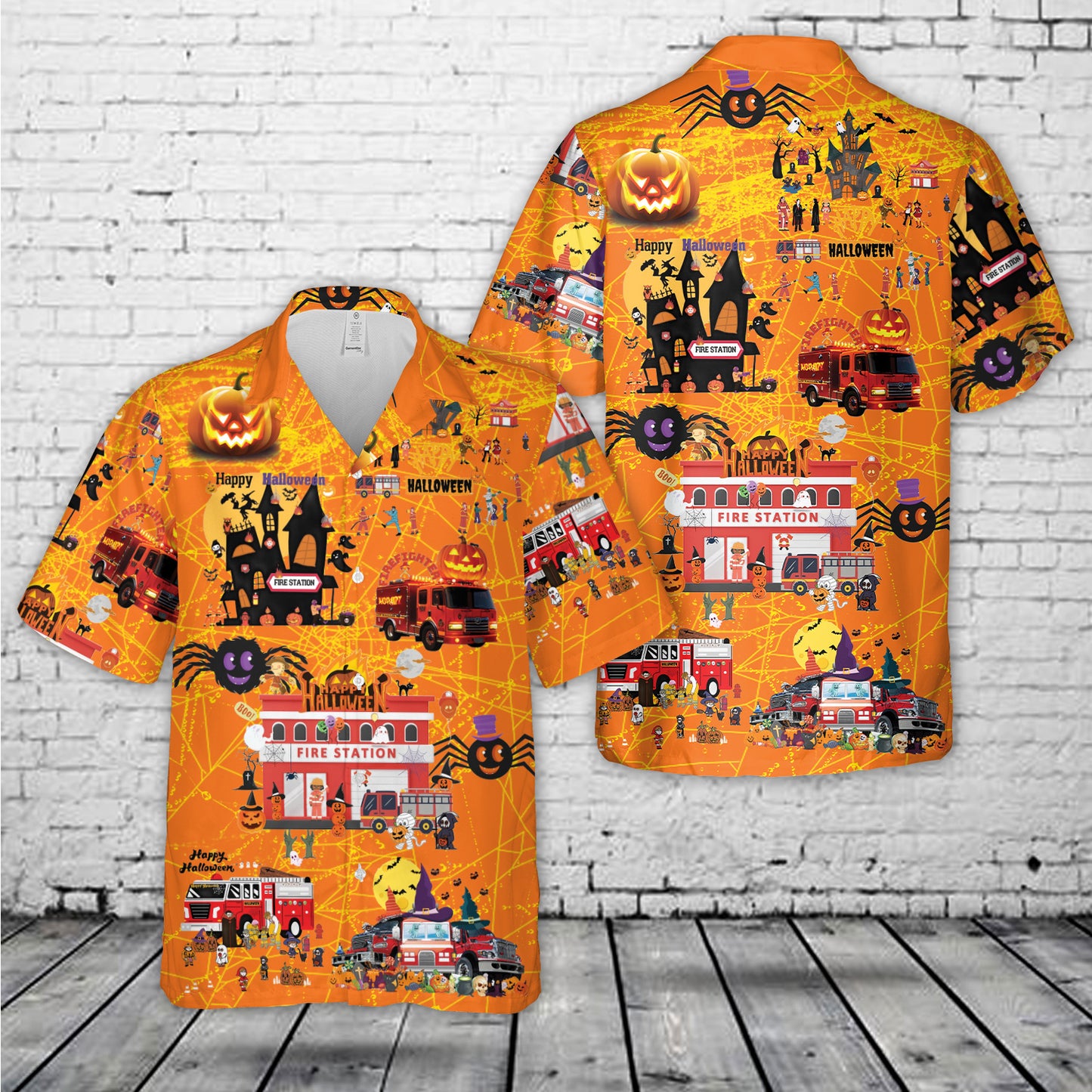 Firefighter Halloween Hawaiian Shirt