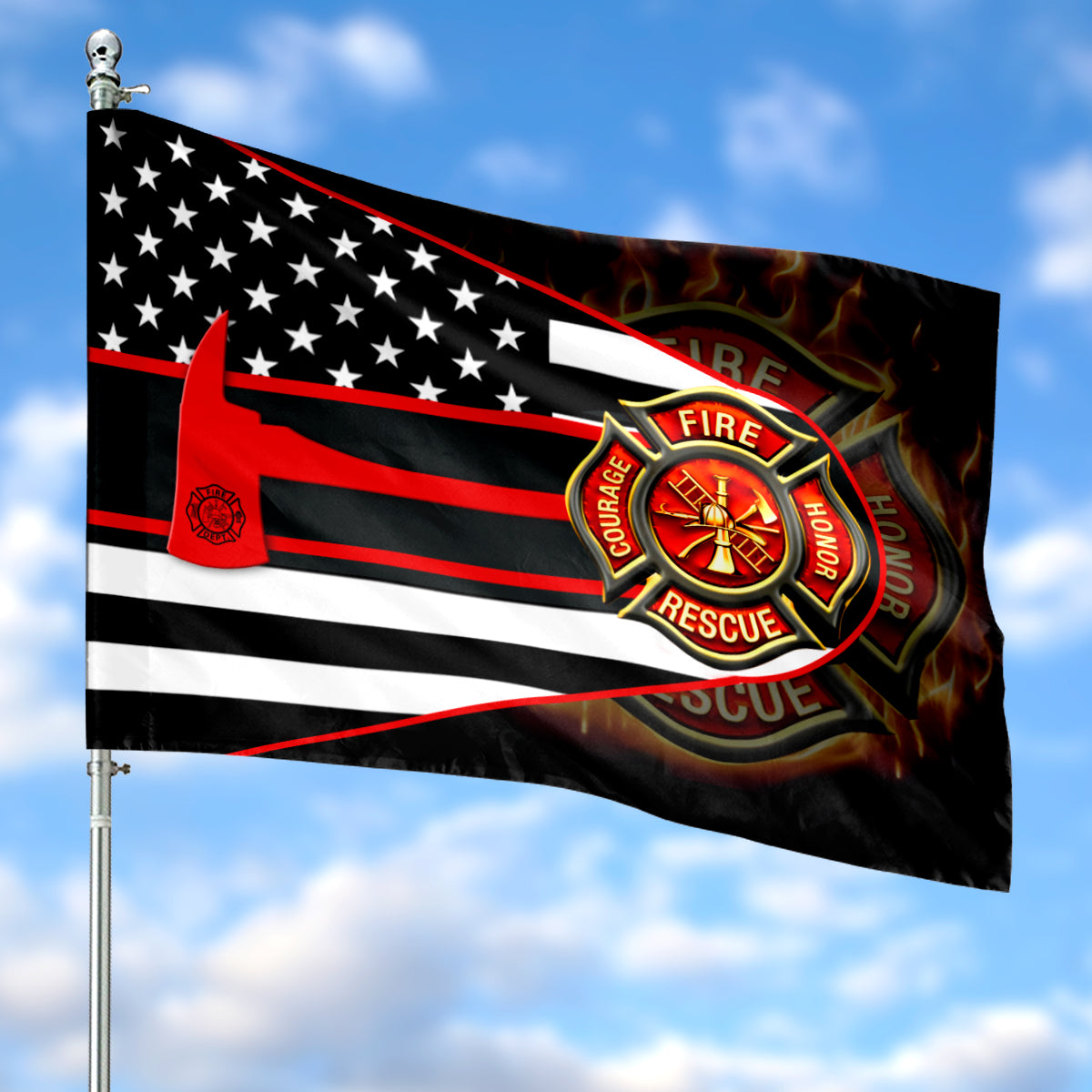 Firefighter House Flag