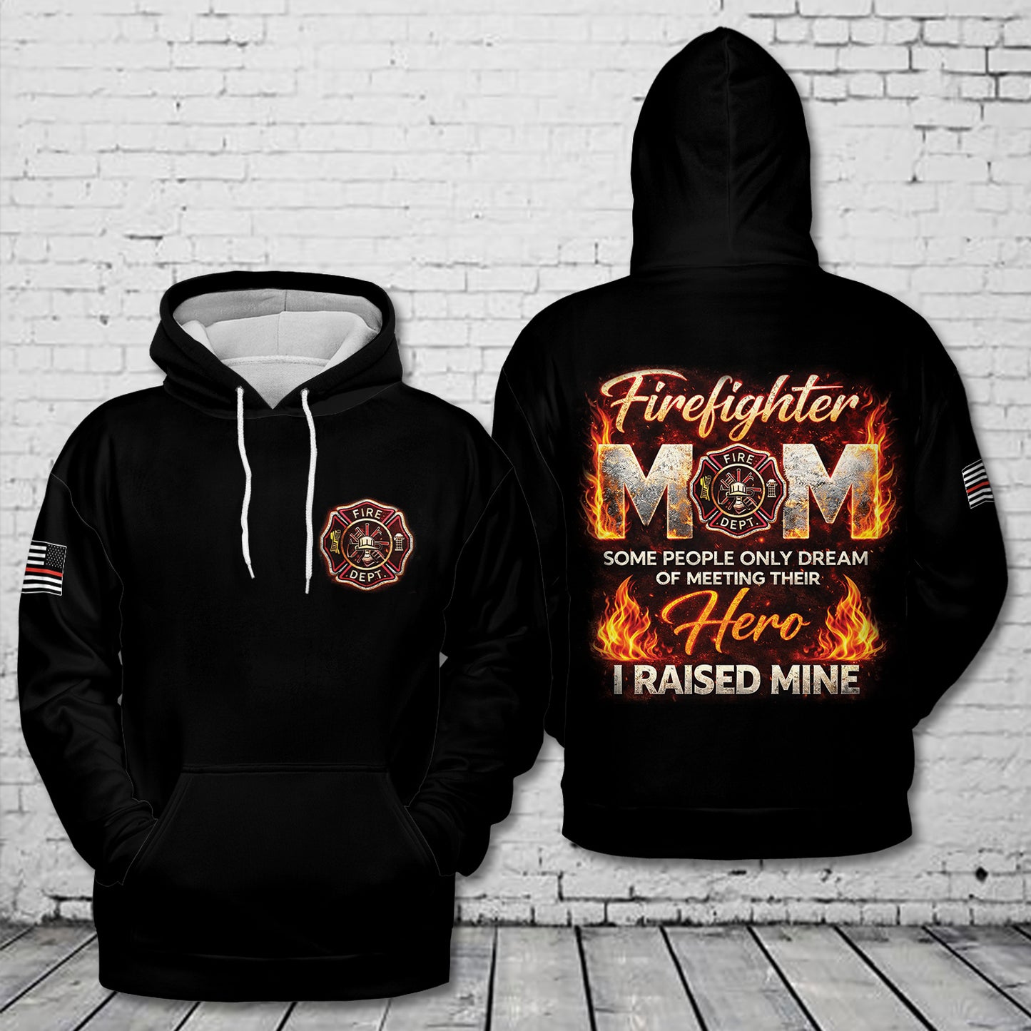 Firefighter Mom 3D Hoodie