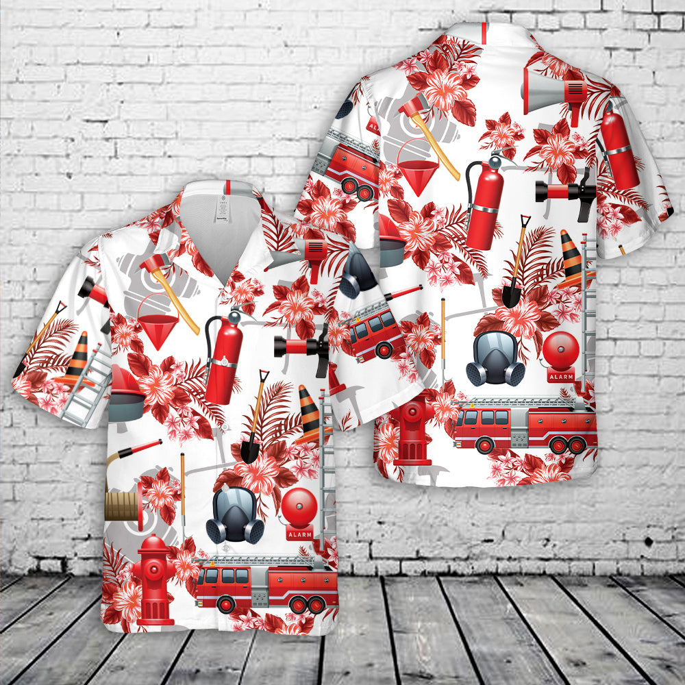 Firefighter Tools Hawaiian Shirt