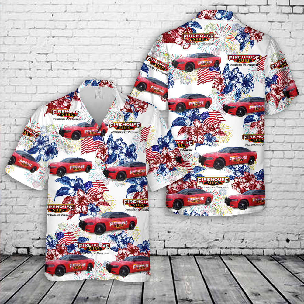 Firehouse Subs, 4th Of July Hawaiian Shirt