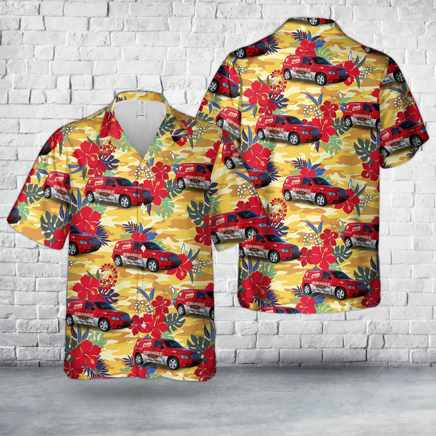 Firehouse Subs car Memphis TN Hawaiian Shirt
