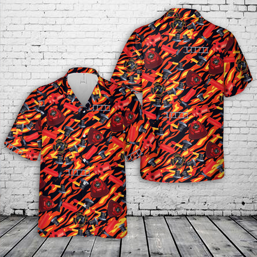 First Responder Firefighter Hawaiian Shirt
