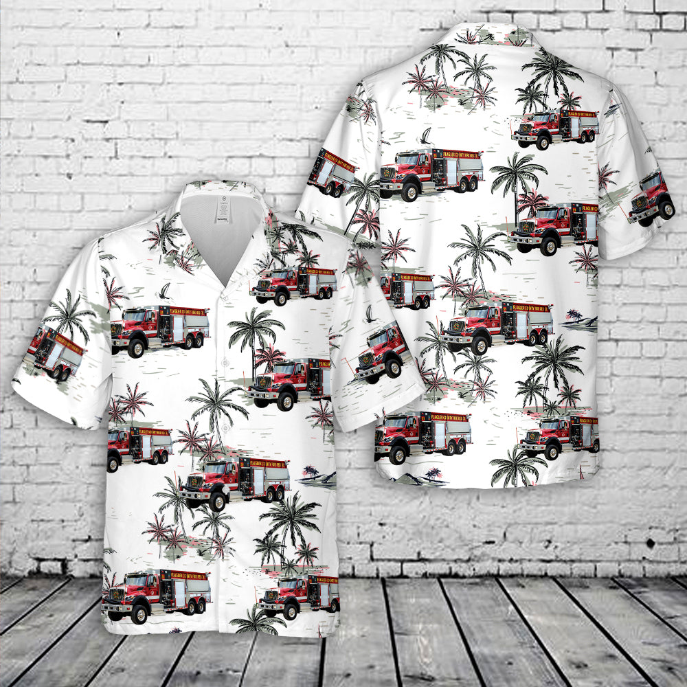 Flagler County Fire Rescue Station 51 Hawaiian Shirt