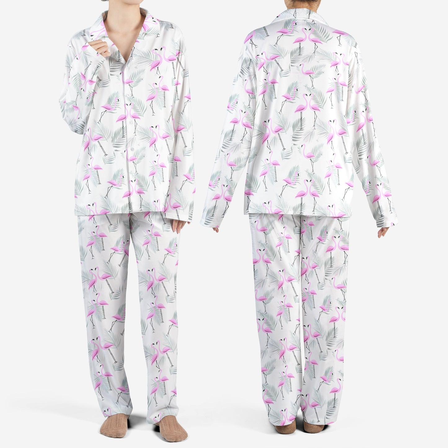 Flamingo Tropical AOP Pajamas Set