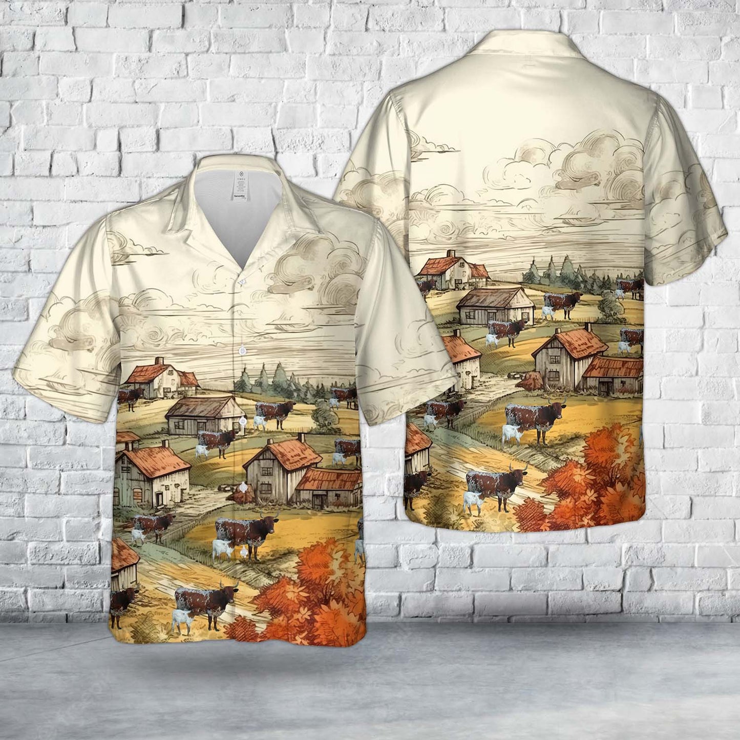 Florida Cracker cow Hawaiian Shirt