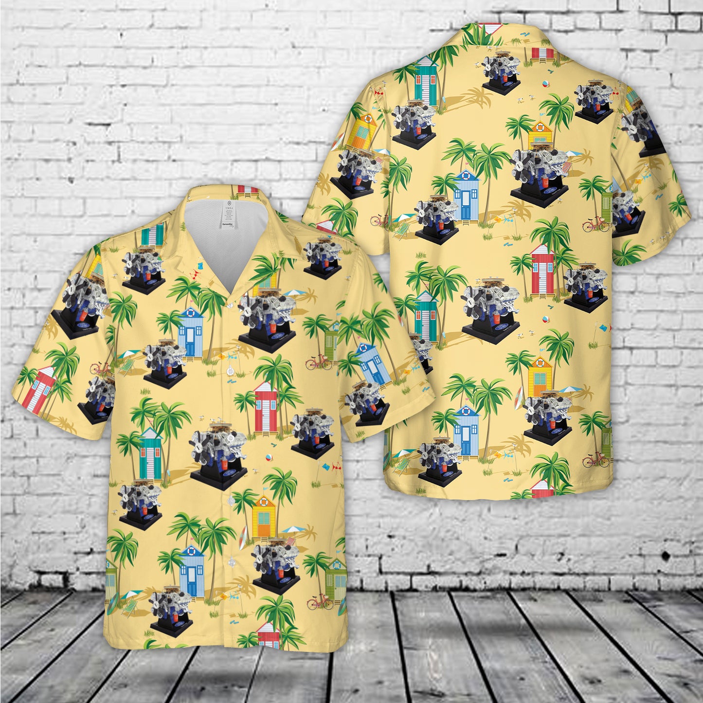 Ford 427 SOHC Engine Hawaiian Shirt