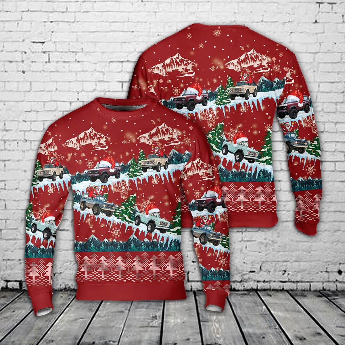 Ford Bronco 1970 AOP Christmas Sweater