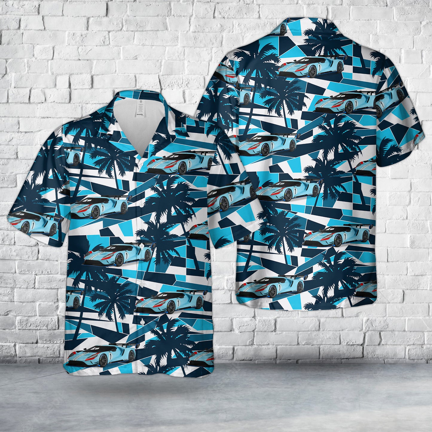 Ford GT Mk. II #1 Multimatic Motorsports Gulf Blue Livery 2019 Hawaiian Shirt