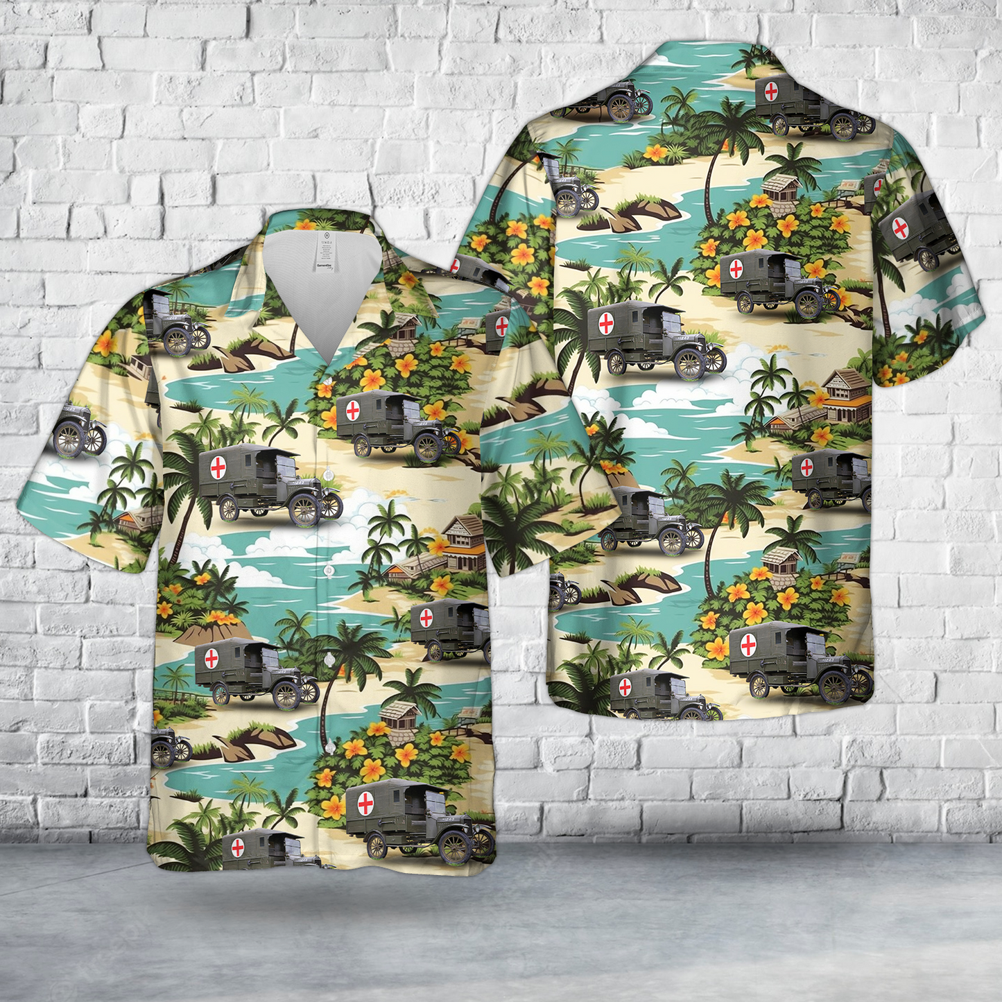 Ford Model T Field Ambulance 1916 Hawaiian Shirt