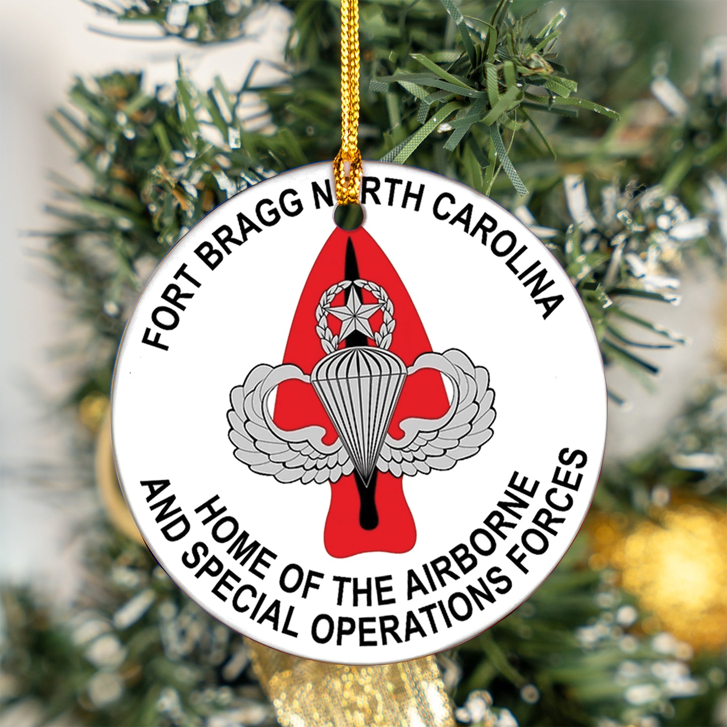 Fort Bragg Home Of The Airborne And Special Operations Forces Ceramic Ornament