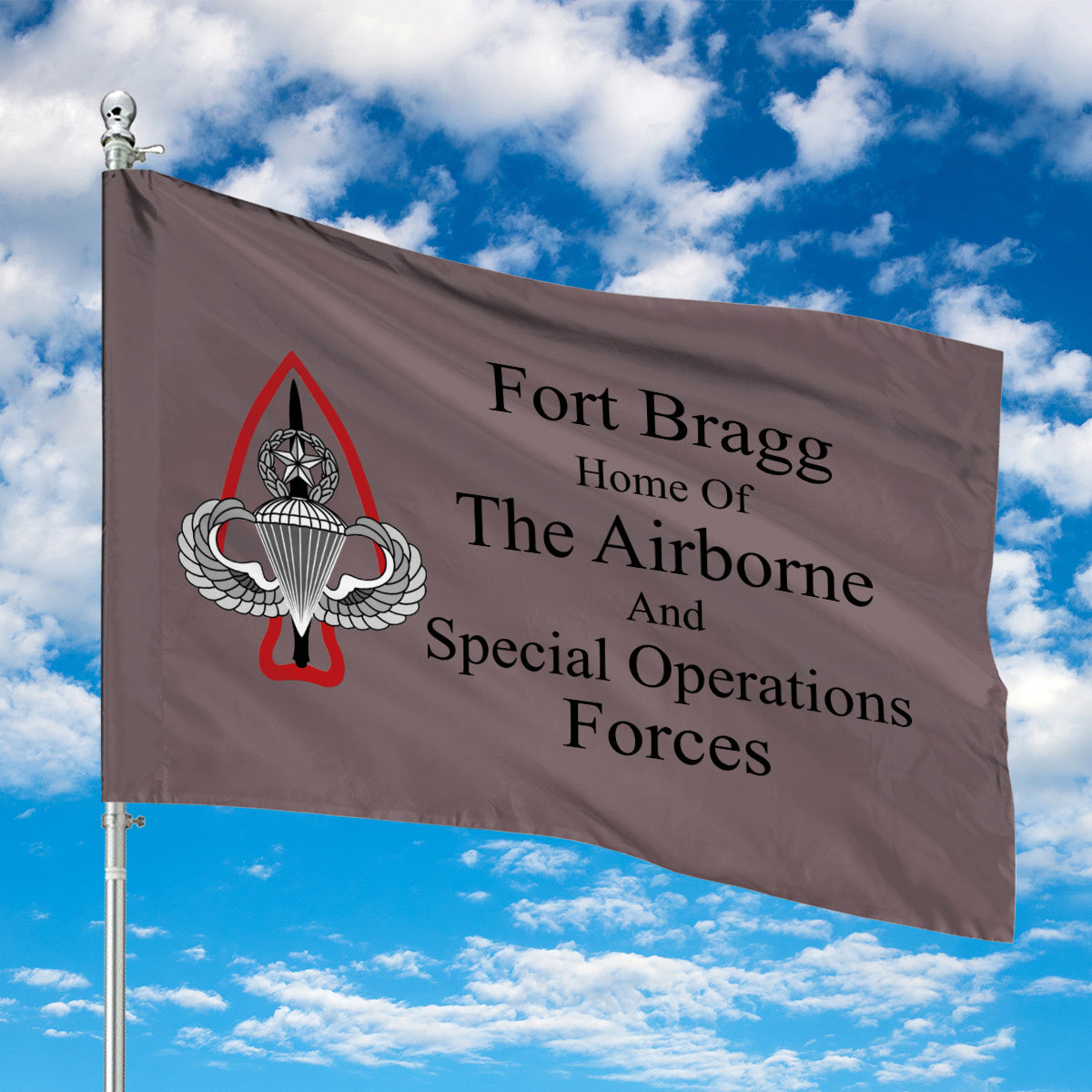 Fort Bragg Home Of The Airborne And Special Operations Forces House Flag