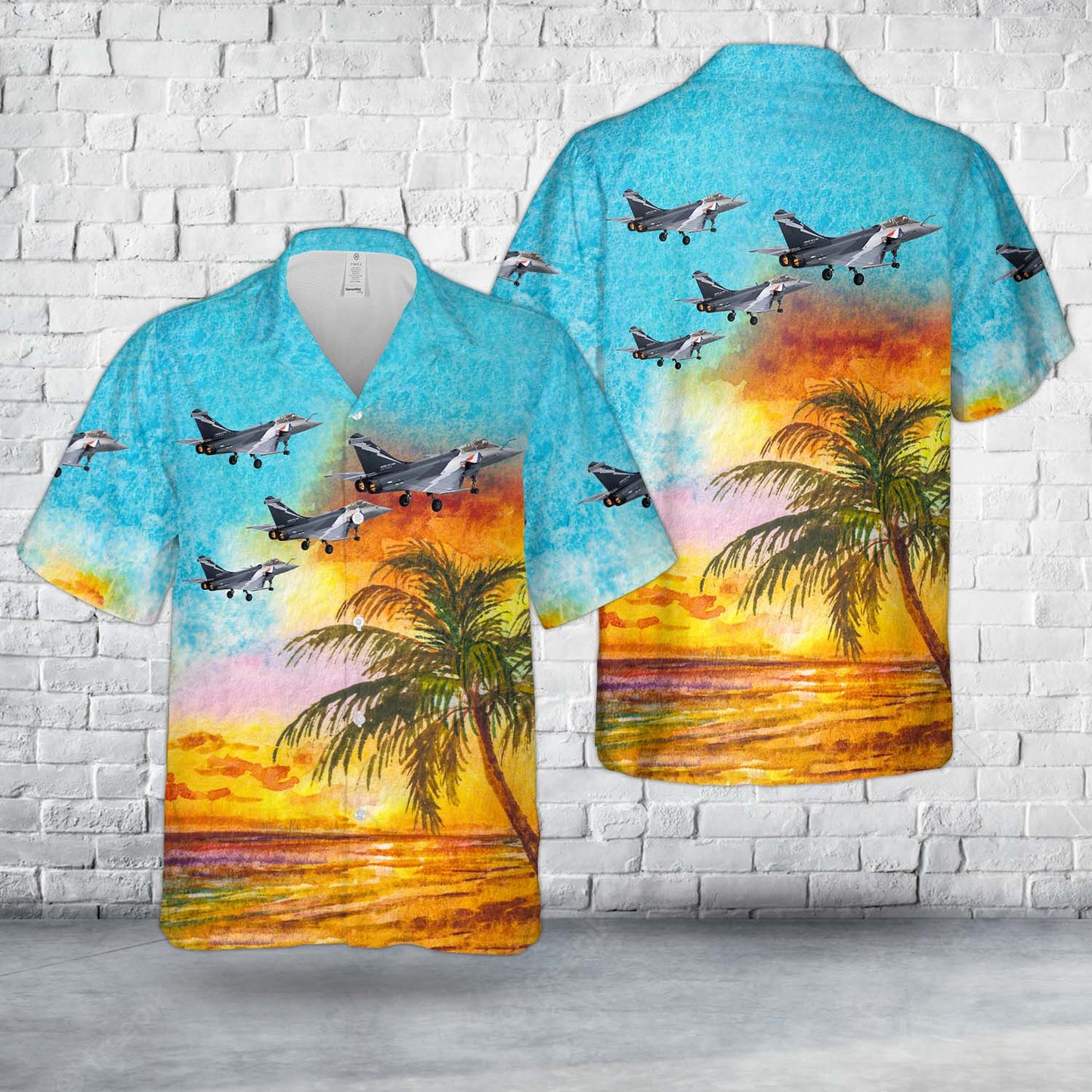 French Air and Space Force Dassault Rafale C Hawaiian Shirt