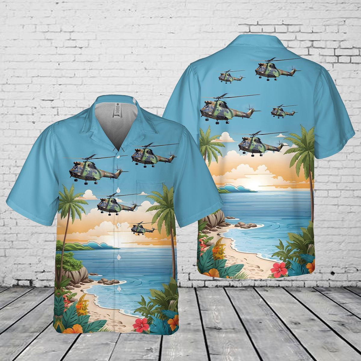 French Army Puma Pocket Hawaiian Shirt