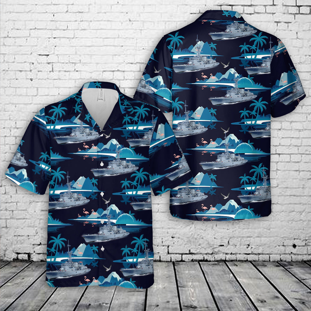 French Navy La Motte-Picquet (D645) Georges Leygues-class Frigate Hawaiian Shirt