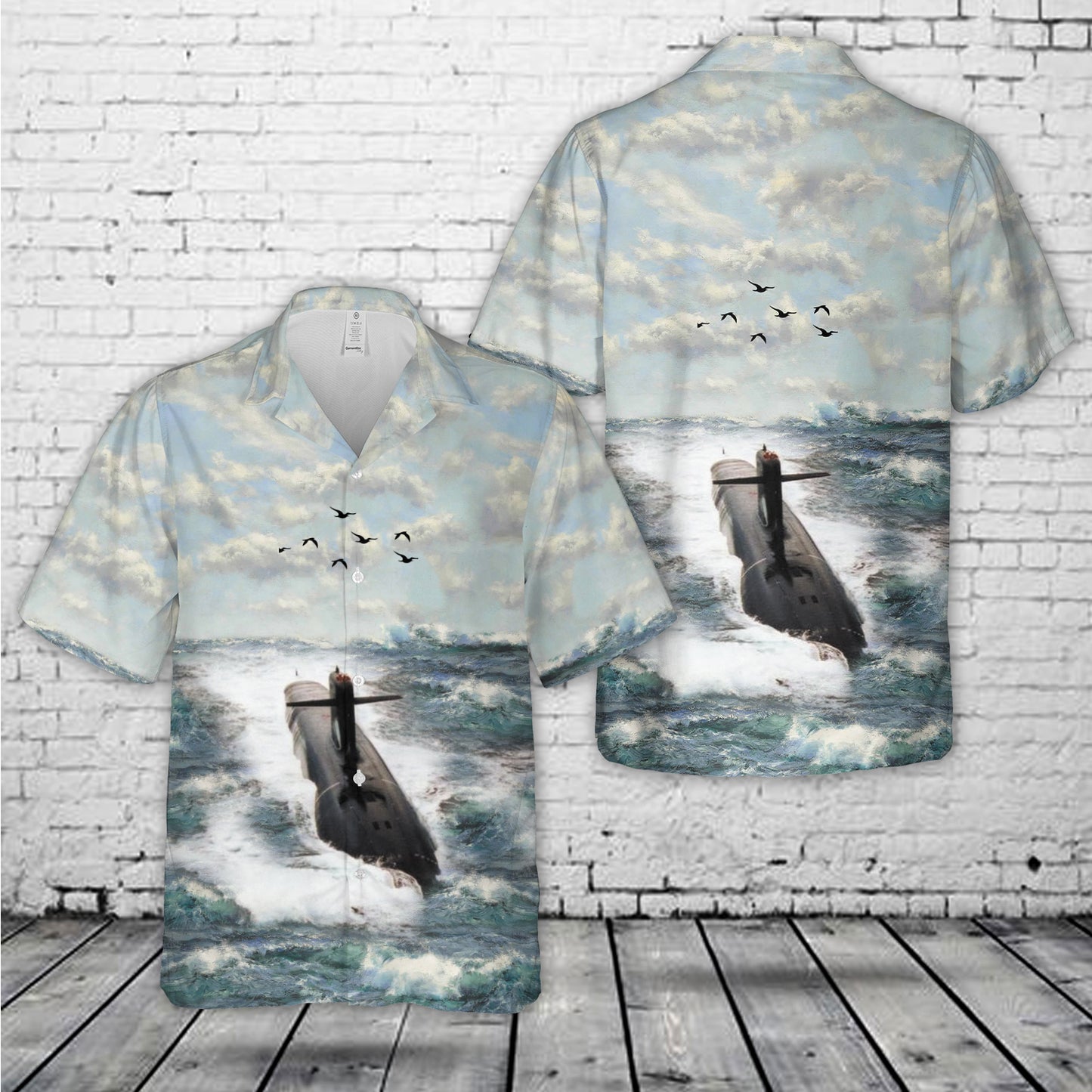 French Navy Triomphant-class submarine Hawaiian Shirt