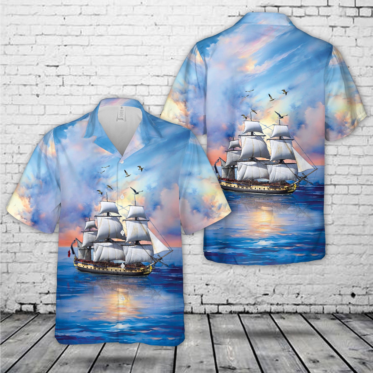 French frigate Hermione (2014) Hawaiian Shirt