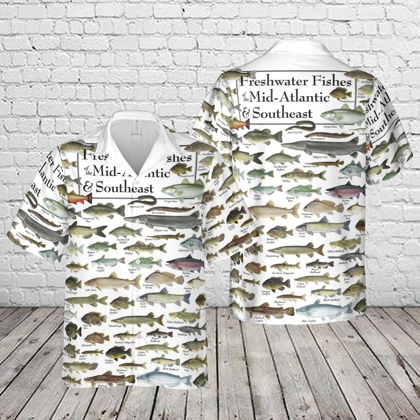 Freshwater Fishes of The Mid-Atlantic & Southeast Hawaiian Shirt