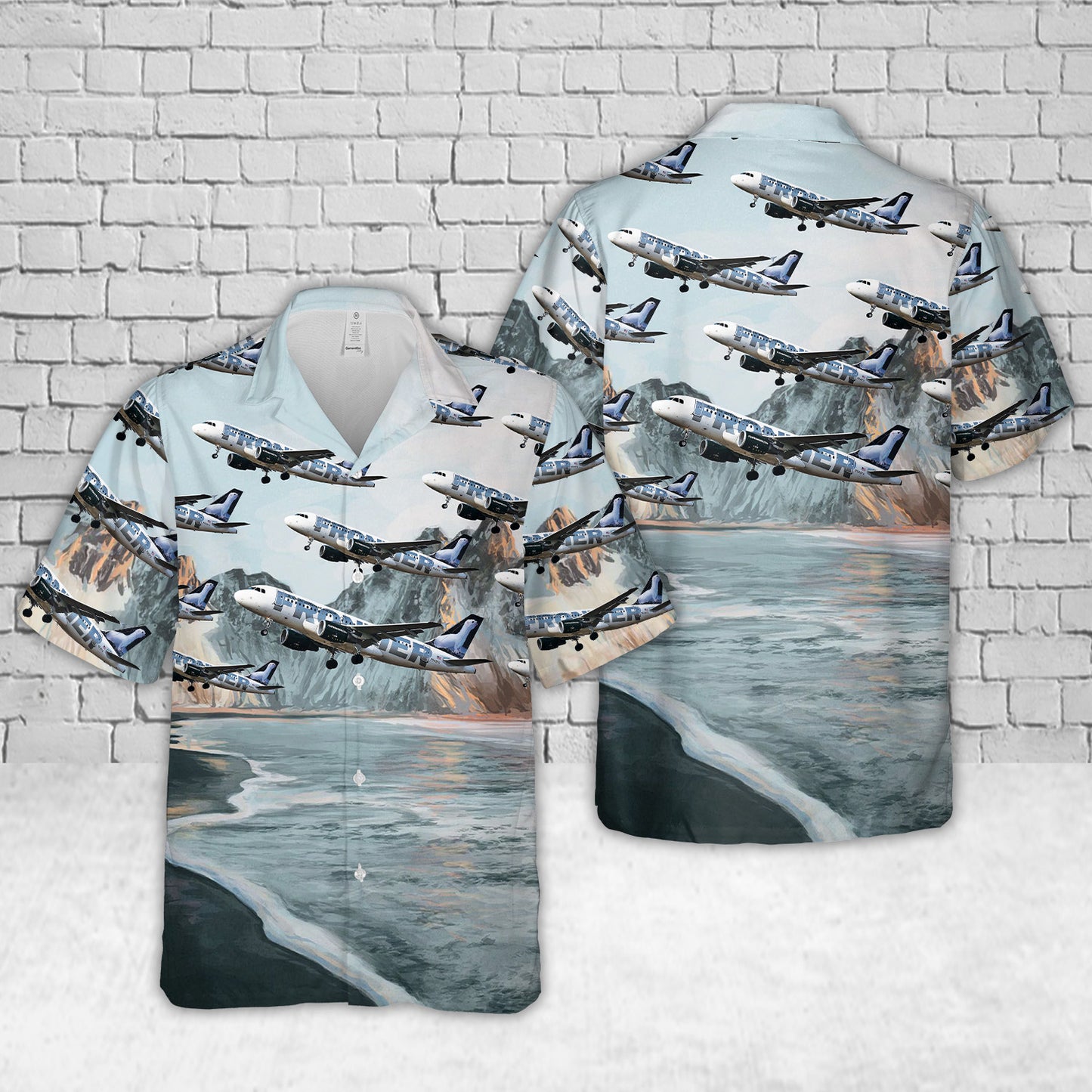 Frontier Airlines (Erma the Ermine Livery) Airbus A319-112 Hawaiian Shirt