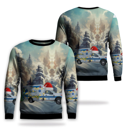 Gallatin, Tennessee, Sumner County EMS Christmas AOP Ugly Sweater