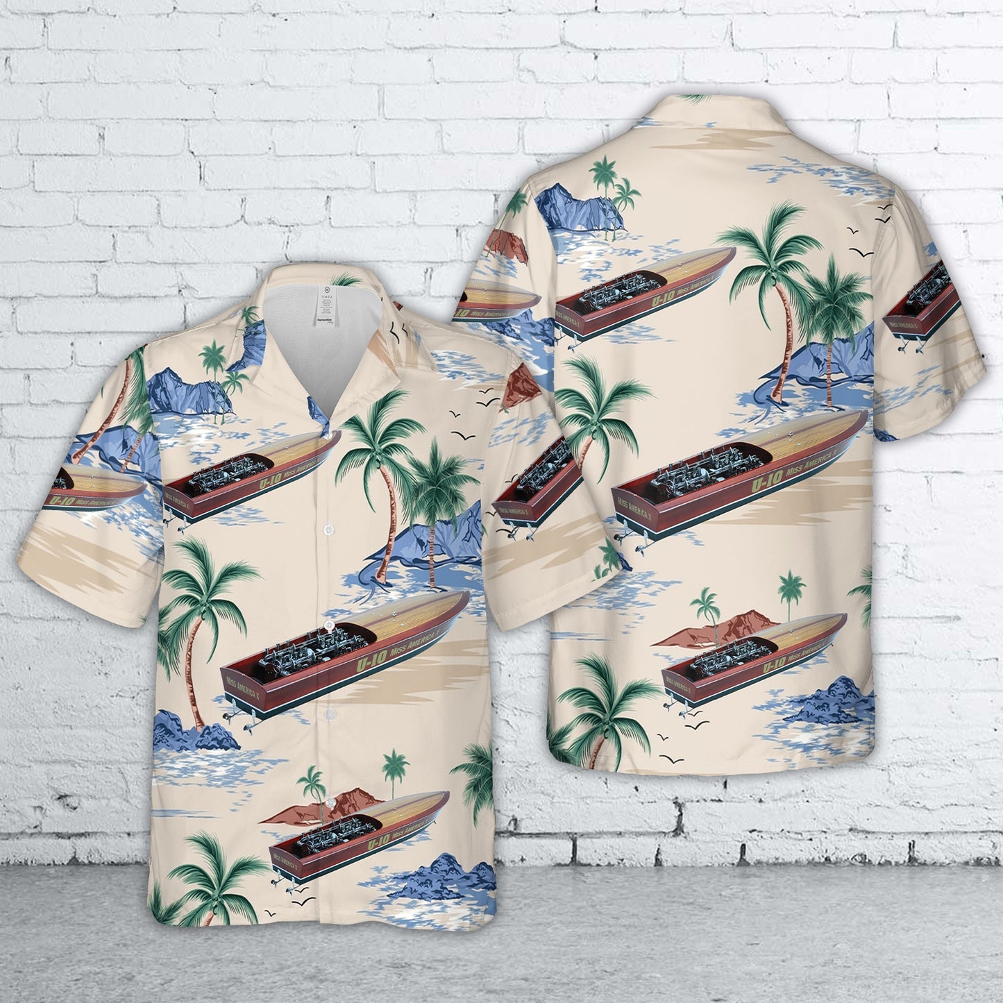 Gar Wood Miss America X U-10 Super Speed Boat Hawaiian Shirt