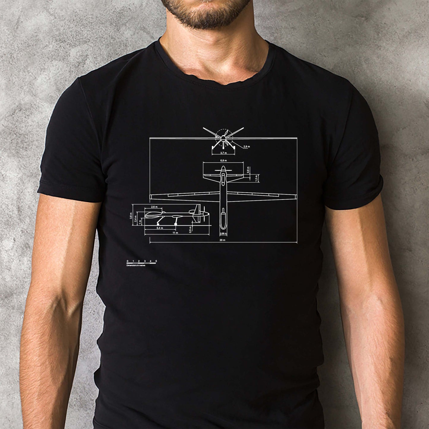 General Atomics MQ-9 Reaper Classic Unisex T-Shirt Gildan 5000 (Made In US)