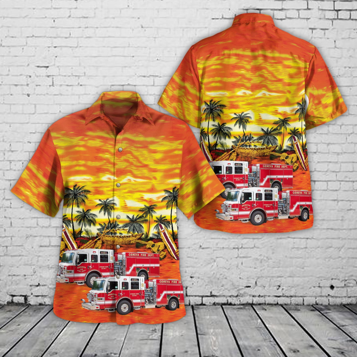 Geneva, New York, Geneva Fire Department Hawaiian Shirt