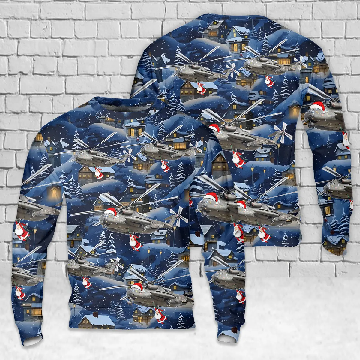 German Air Force CH-53G Sea Stallion AOP Christmas Sweater