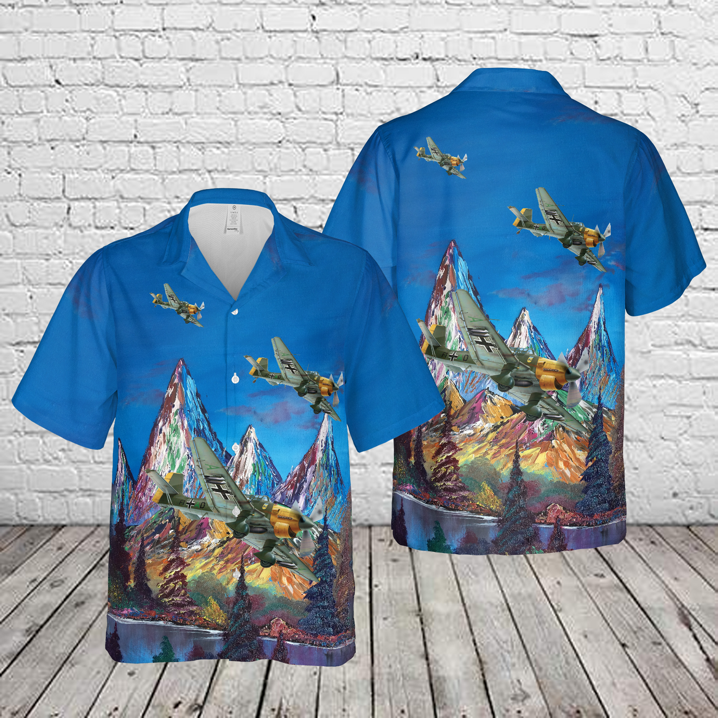 German Air Force Junkers Ju 87 Stuka Bomber Aircraft In WW2 Hawaiian Shirt