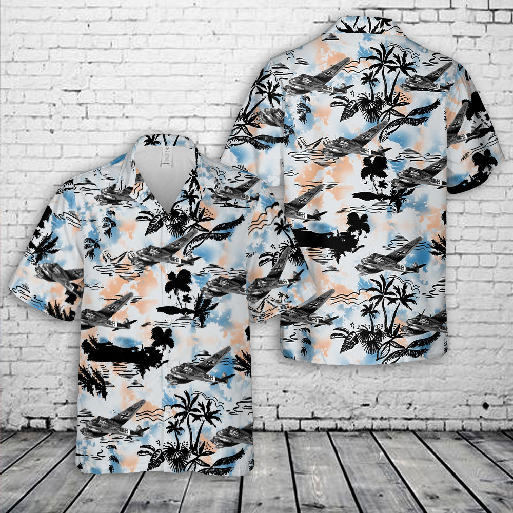 German Air Force Junkers Ju 88 Bomber Aircraft In WW2 Hawaiian Shirt