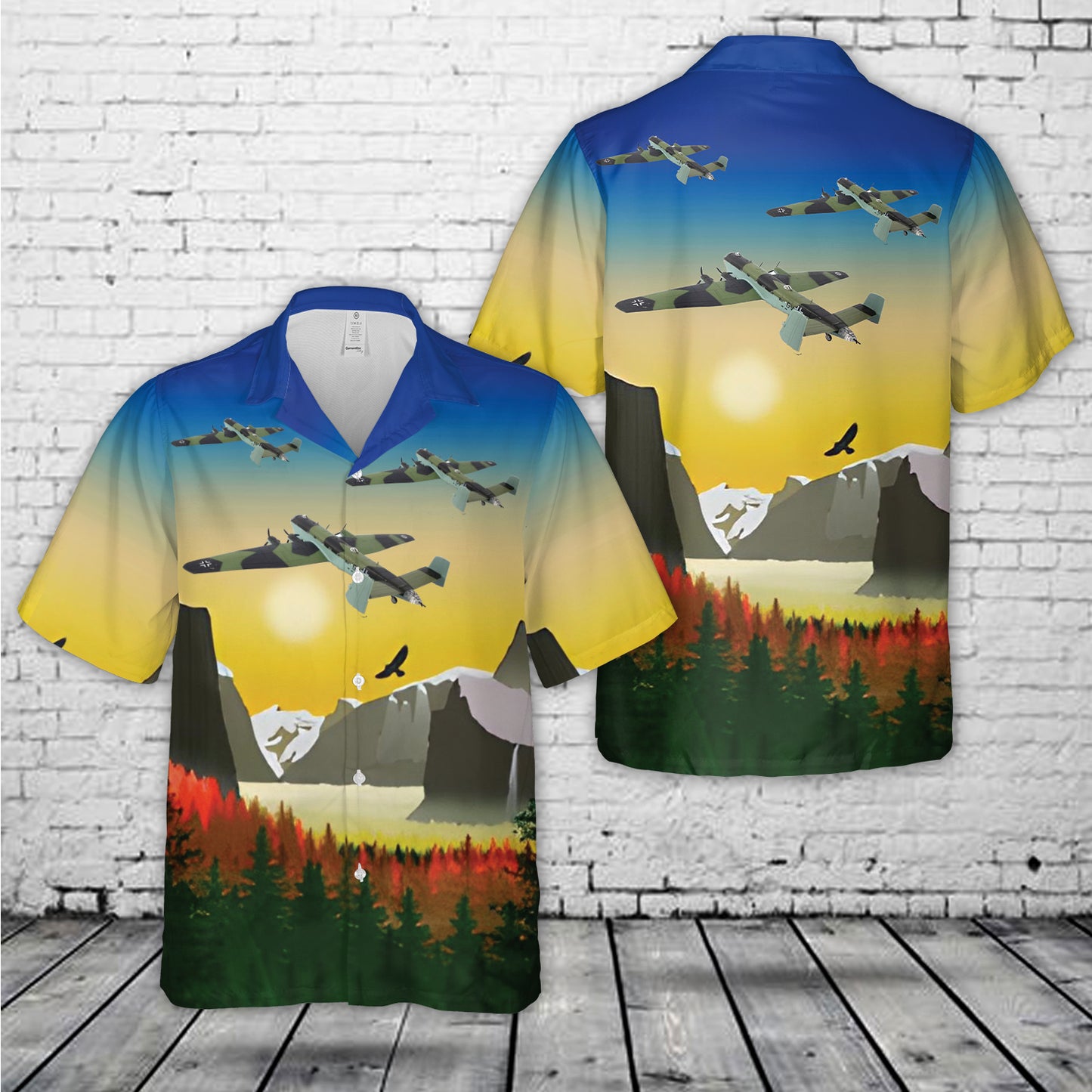 German Air Force Luftwaffe Junkers Ju-290 German Transport Hawaiian Shirt