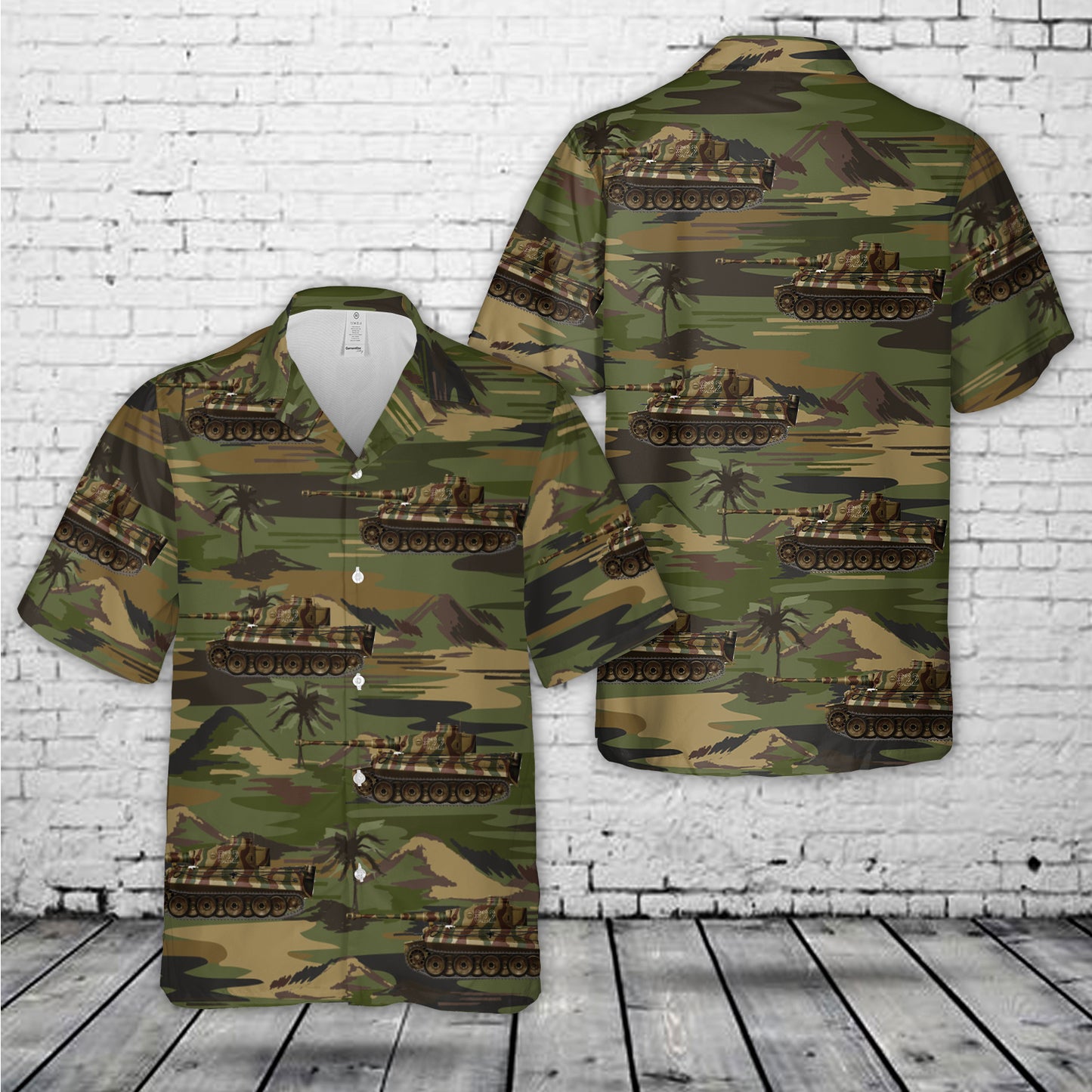 German Army Bundeswehr Panzerkampfwagen VI Tiger Ausf.E Tiger I Hawaiian Shirt