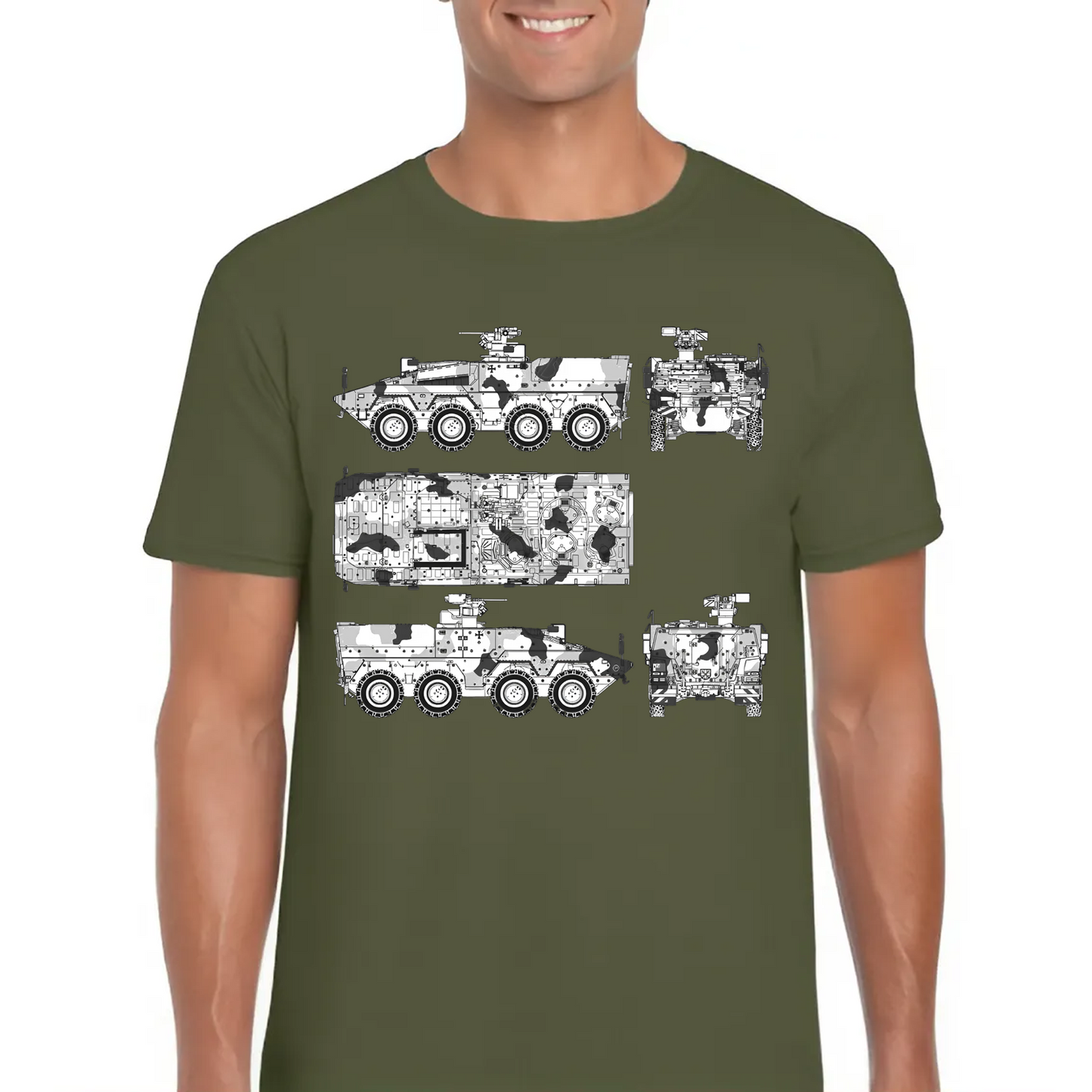 German Army GTK Boxer GTFz Classic Unisex T-Shirt Gildan 6400 (Made In EU)