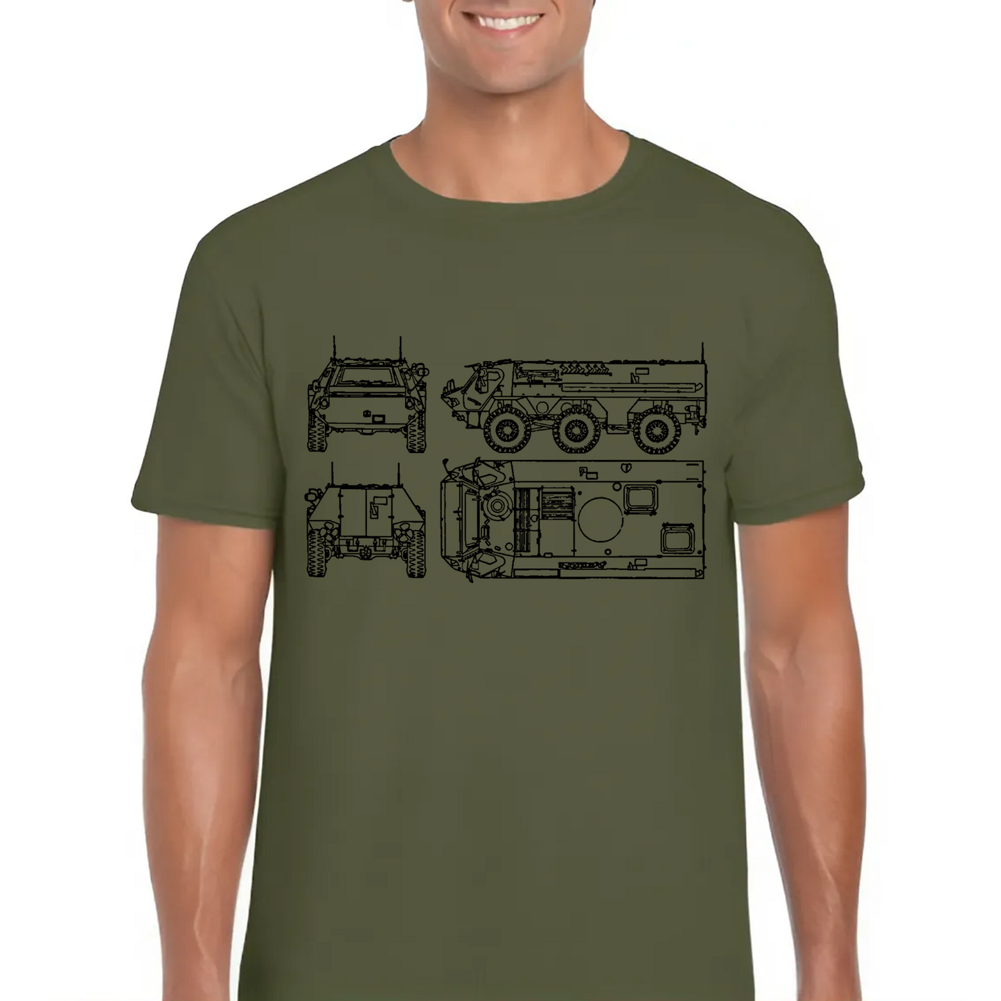 German Army Tpz 1 Fuchs Classic Unisex T-Shirt Gildan 6400 (Made In EU)