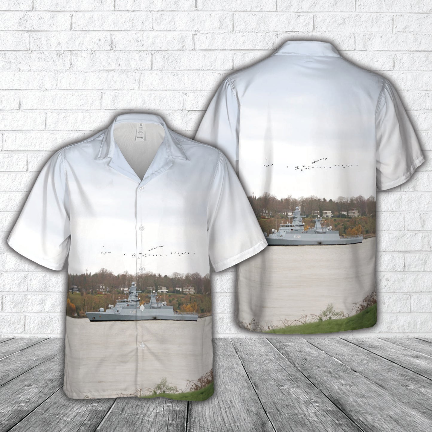 German Navy Braunschweig (F260) Braunschweig-class corvette Hawaiian Shirt