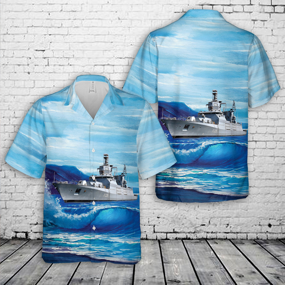 German Navy German frigate Rheinland-Pfalz (F225) Hawaiian Shirt