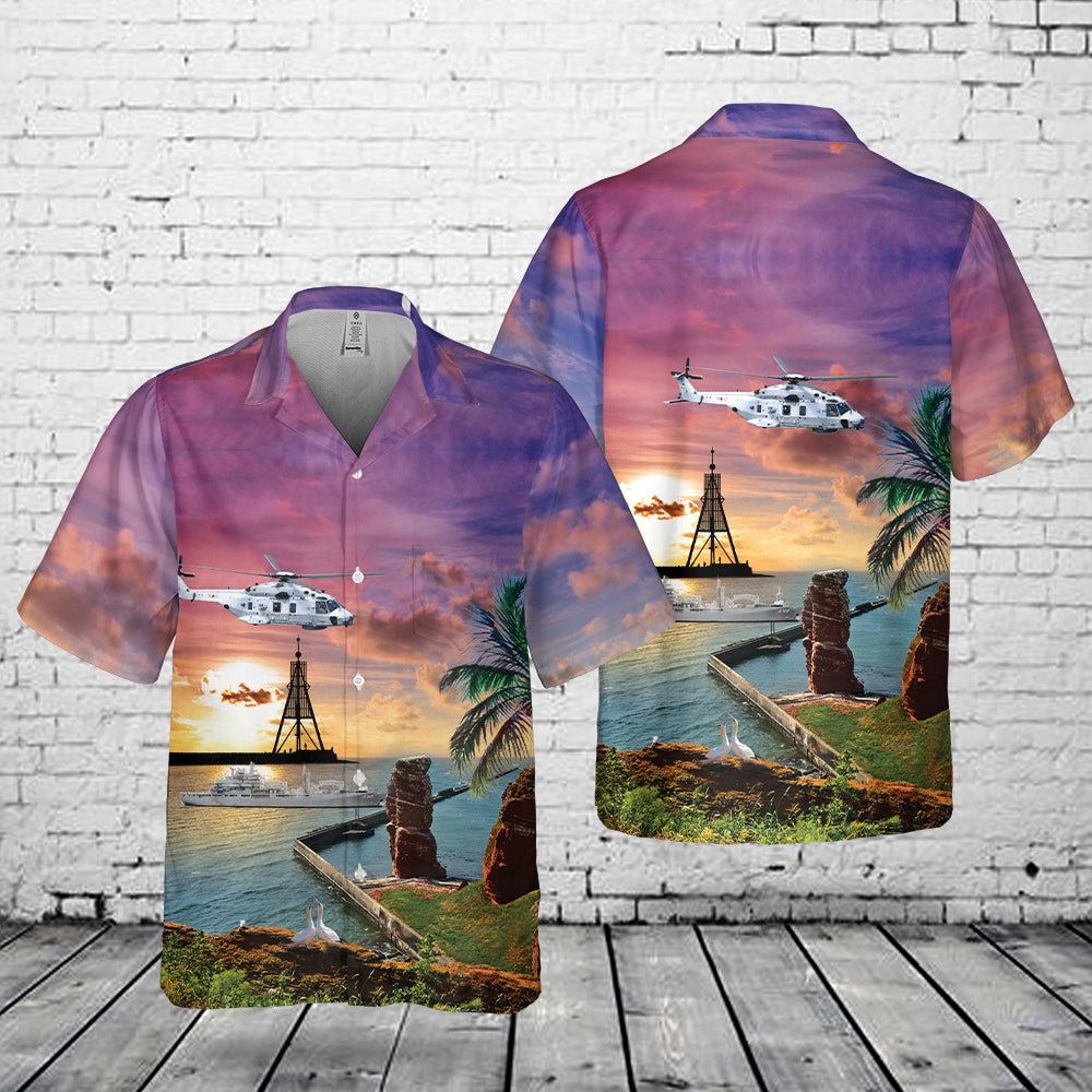 German Navy NH90 Sea Lion Pocket Hawaiian Shirt