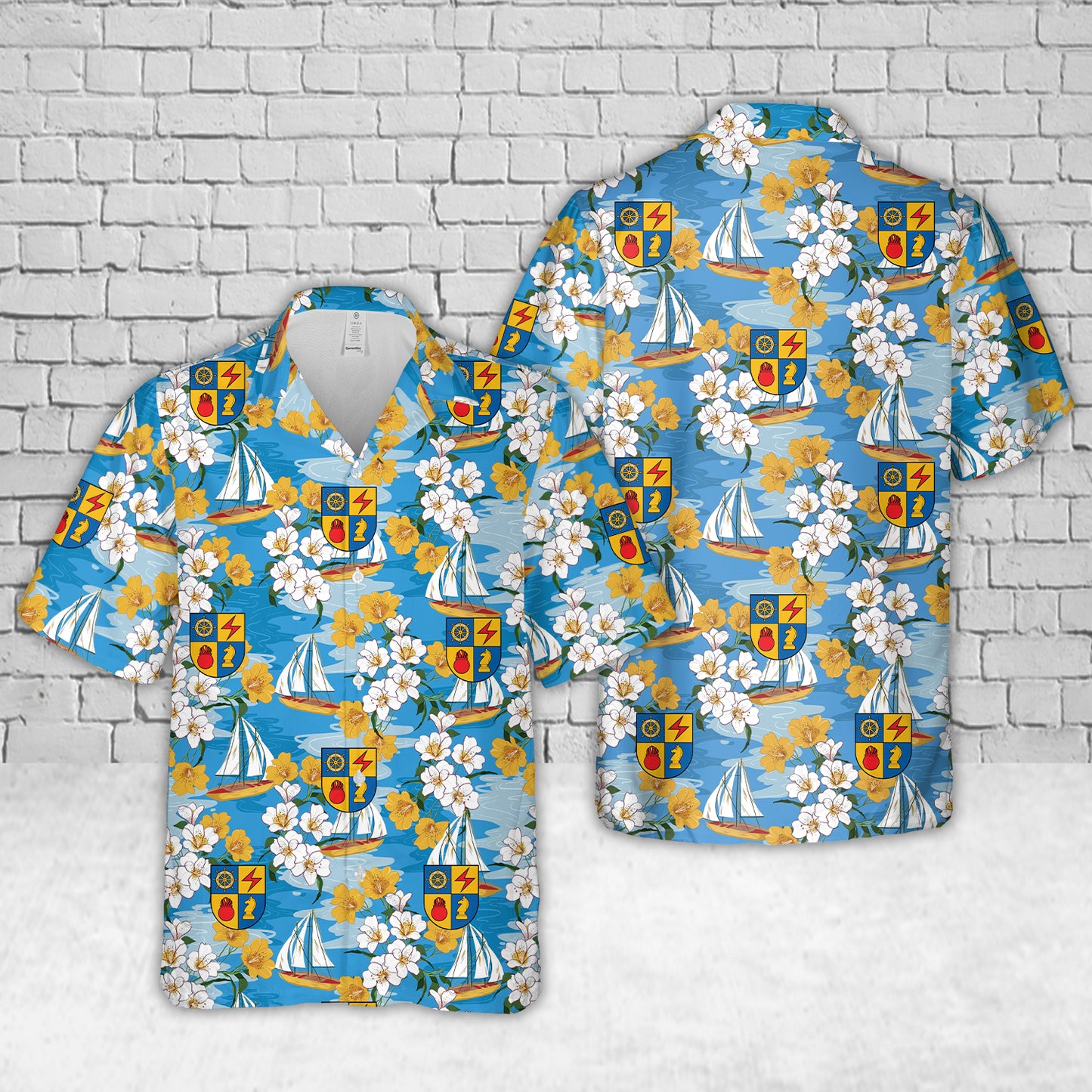 German Navy Naval Operations School Marineoperationsschule (MOS) Hawaiian Shirt