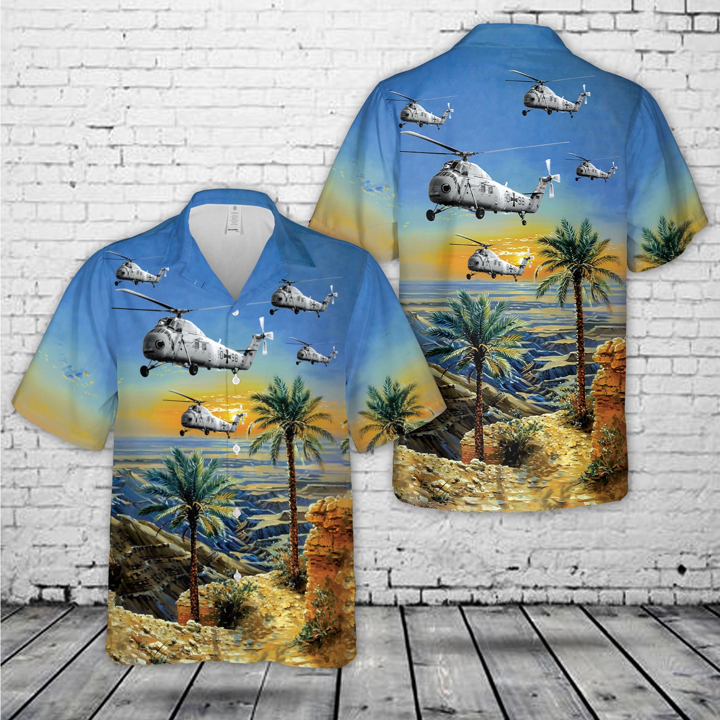German Navy Sikorsky HH-34J Seabat (S-58A) Hawaiian Shirt