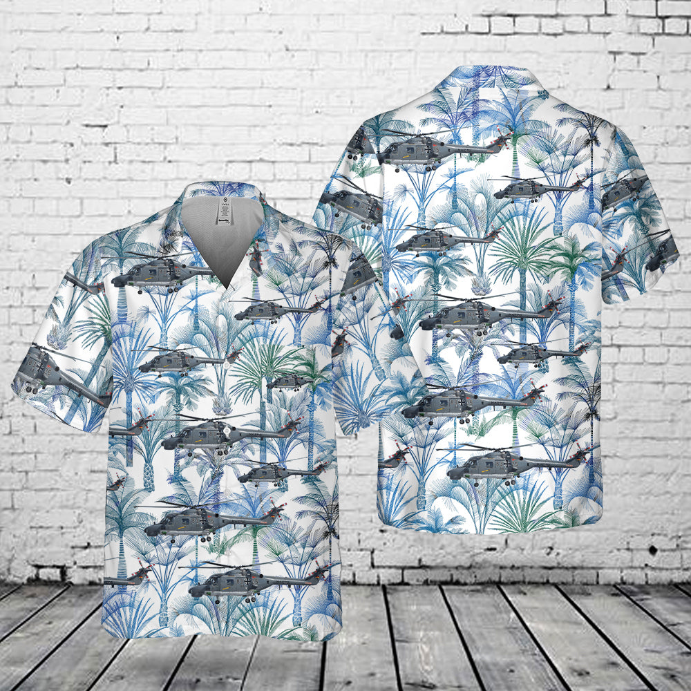 German Navy Westland WG-13 Super Lynx Mk88a Pocket Hawaiian Shirt