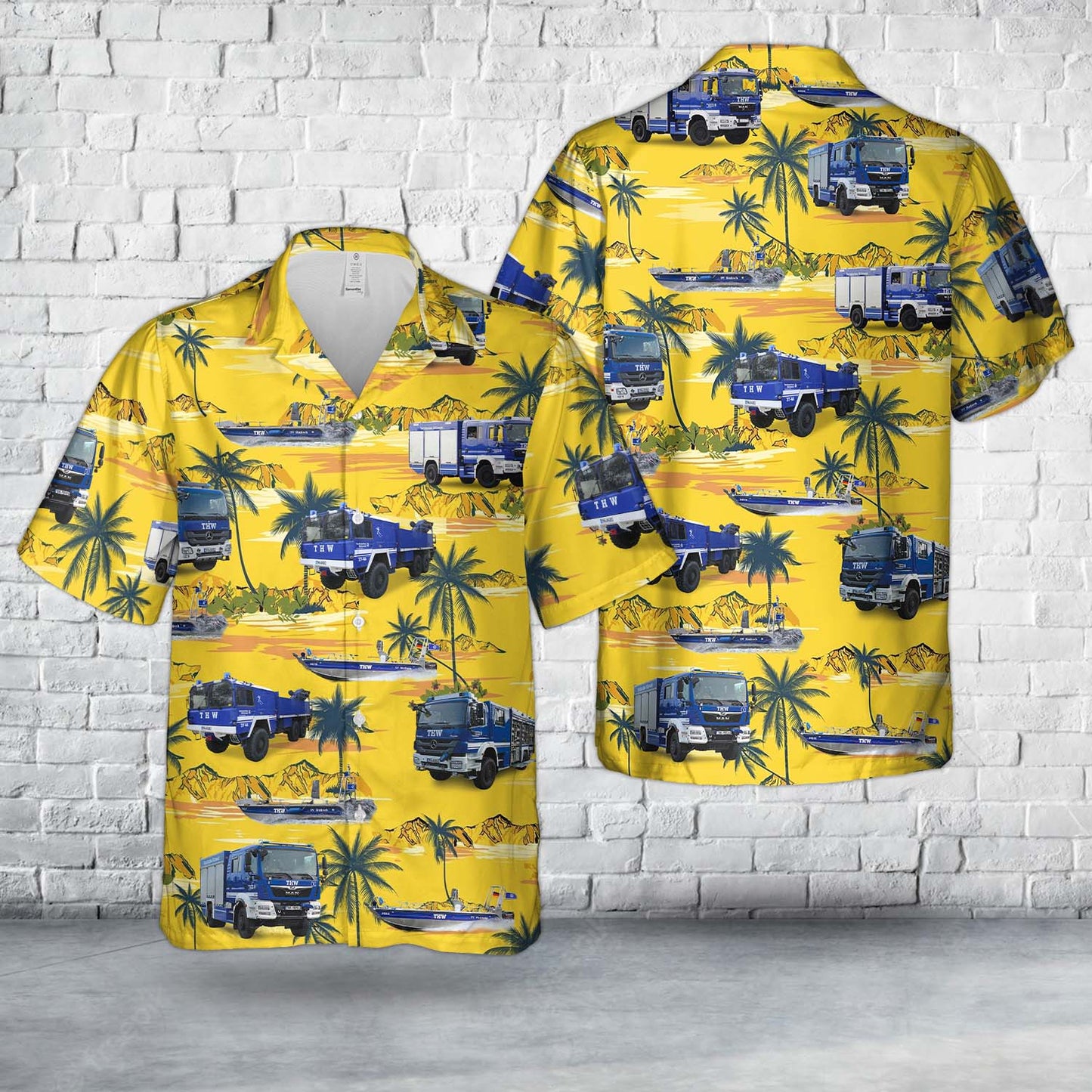 German Technisches Hilfswerk Hawaiian Shirt