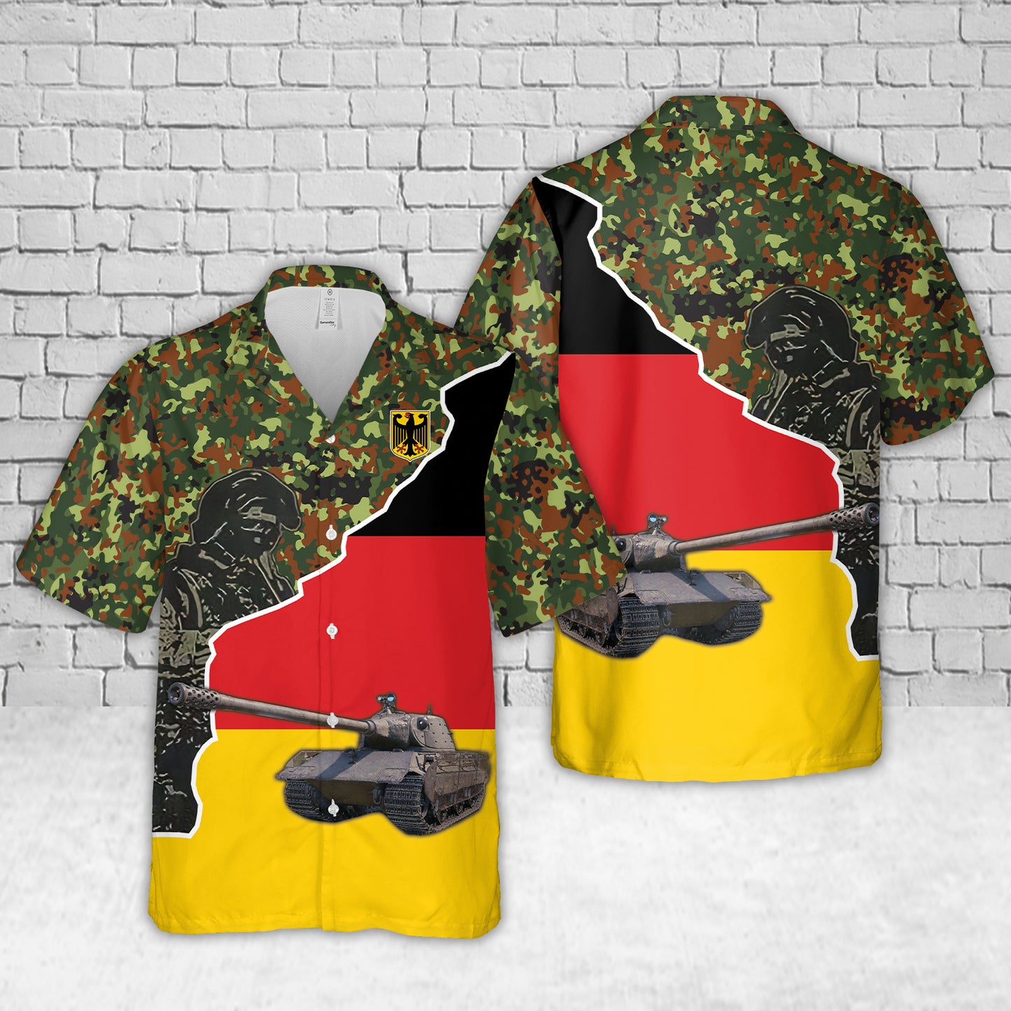 German Unity Day With. E 75 TS Tank Hawaiian Shirt