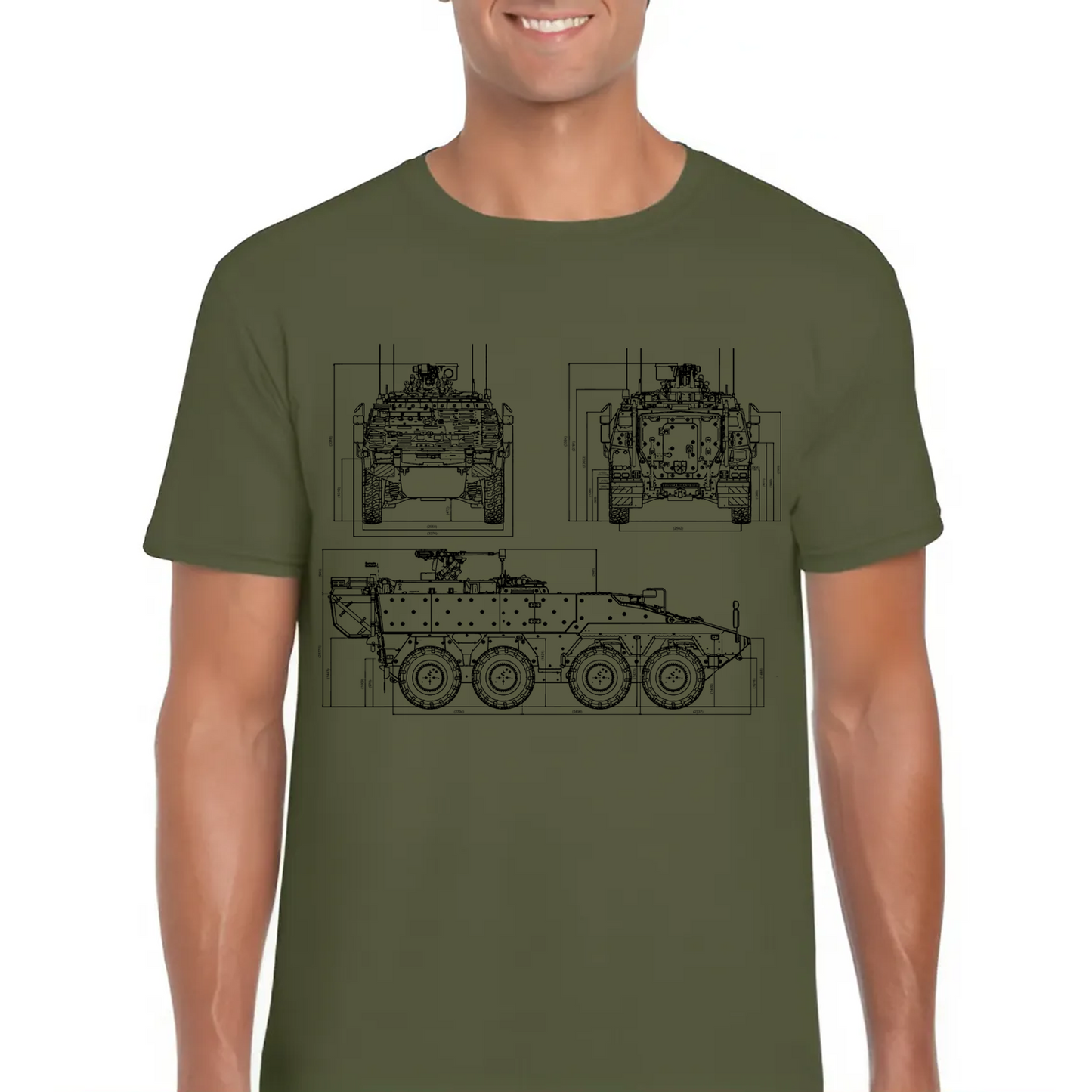 Germany Boxer Armoured Fighting Vehicle Classic Unisex T-Shirt Gildan 6400 (Made In EU)