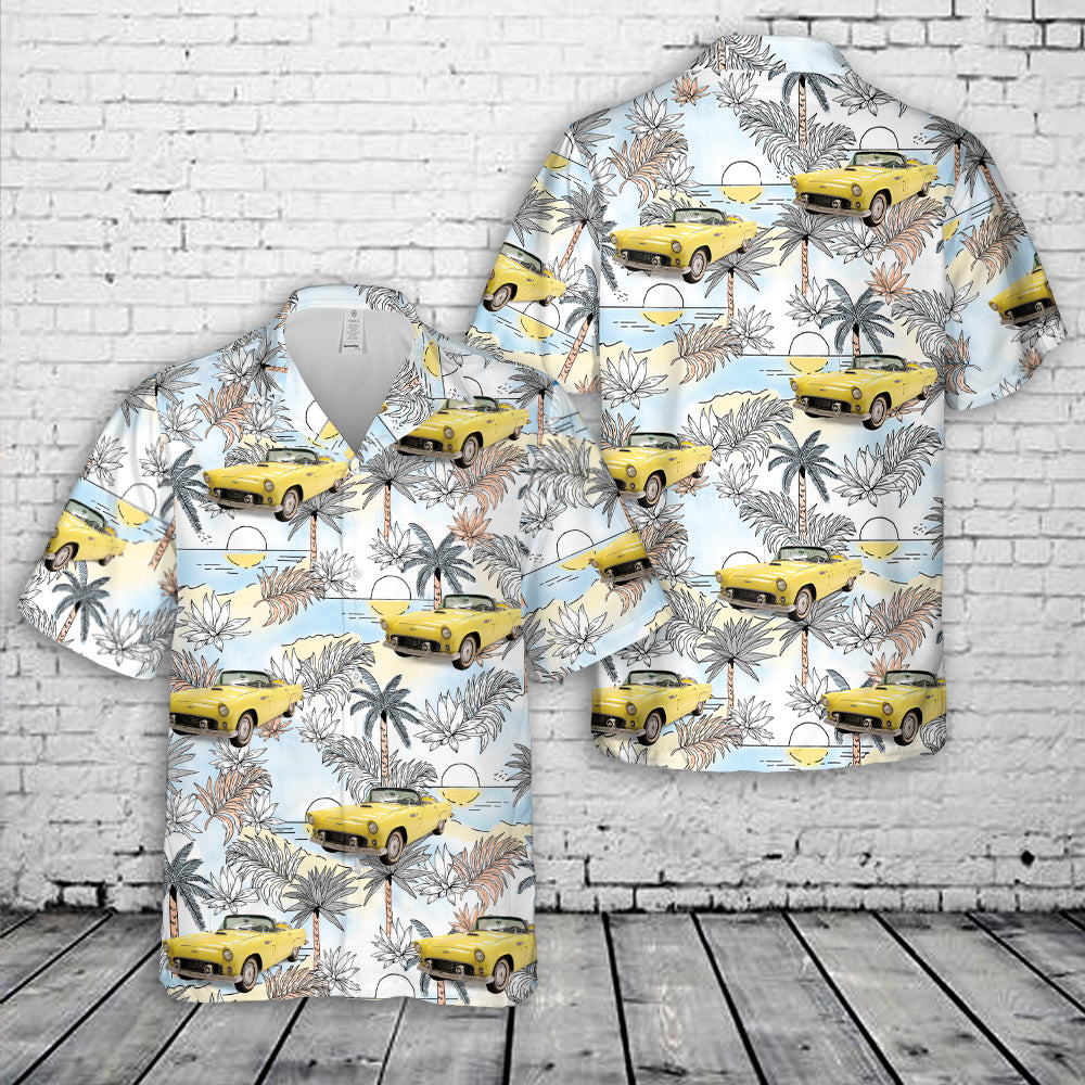 Goldenglow Yellow 1956 Ford Thunderbird Hawaiian Shirt