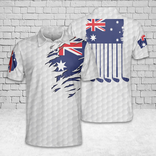 Golf Australia Flag Polo Shirt