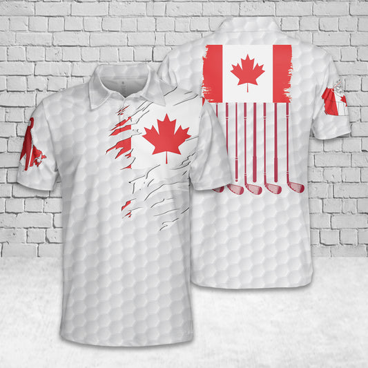 Golf Canada Flag Polo Shirt