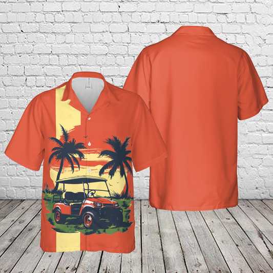 Golf Cart Hawaiian Shirt