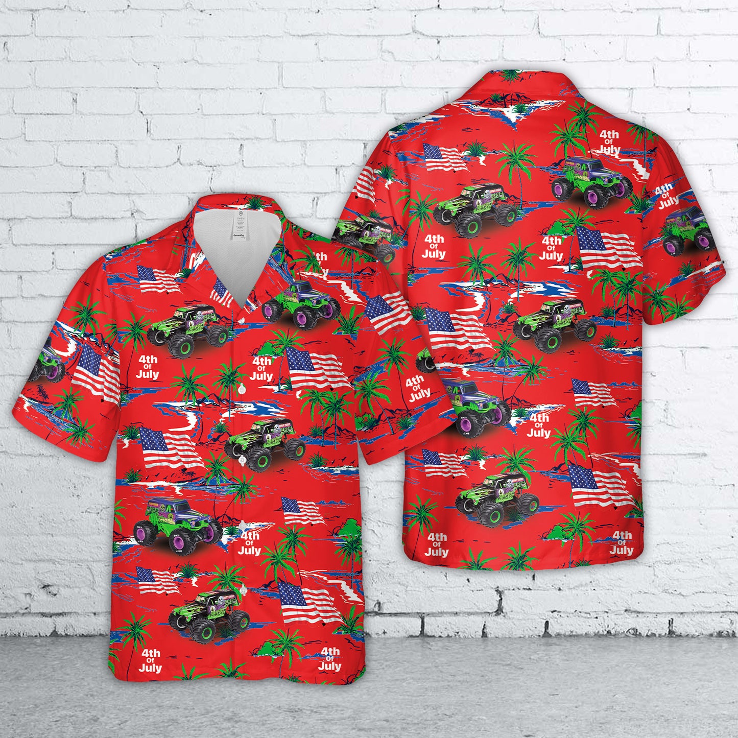 Grave Digger (monster truck), 4th Of July Hawaiian Shirt