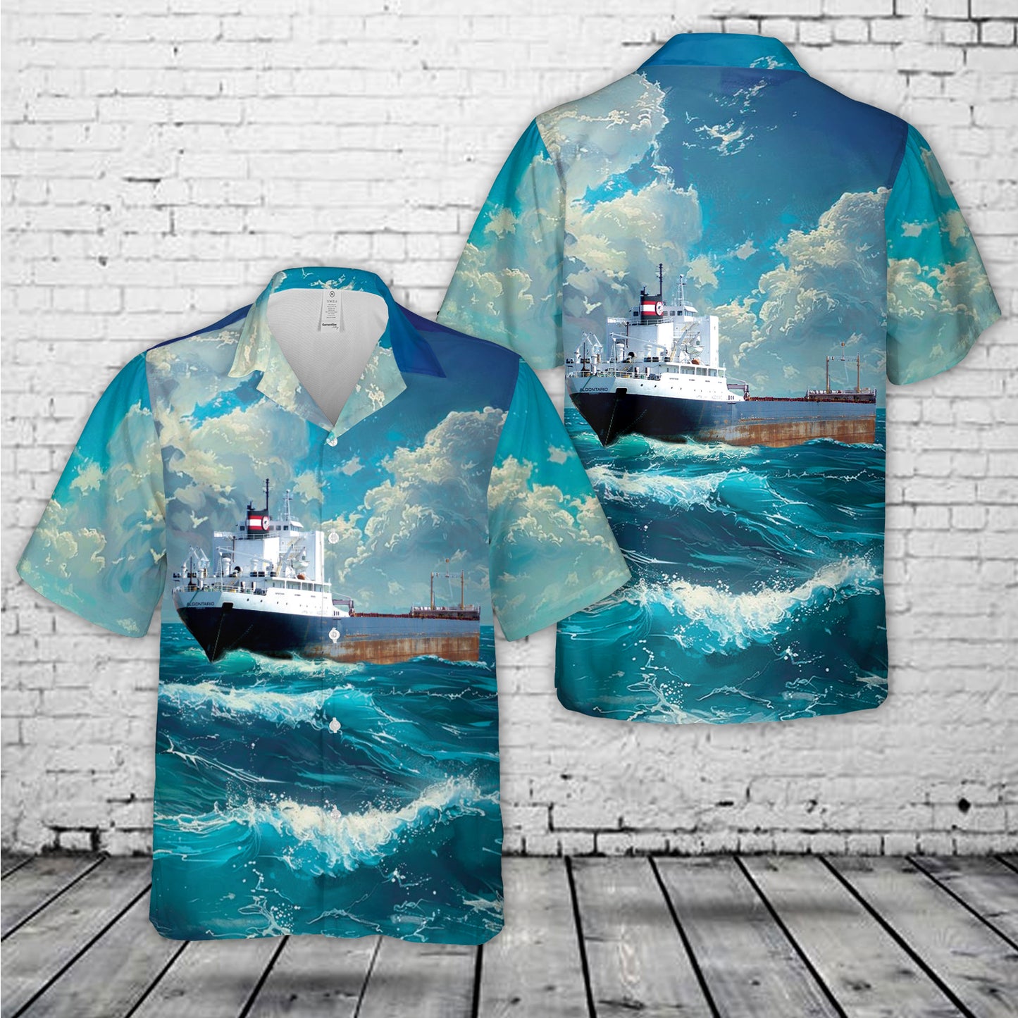 Great Lakes Freighter "Algontario" Hawaiian Shirt