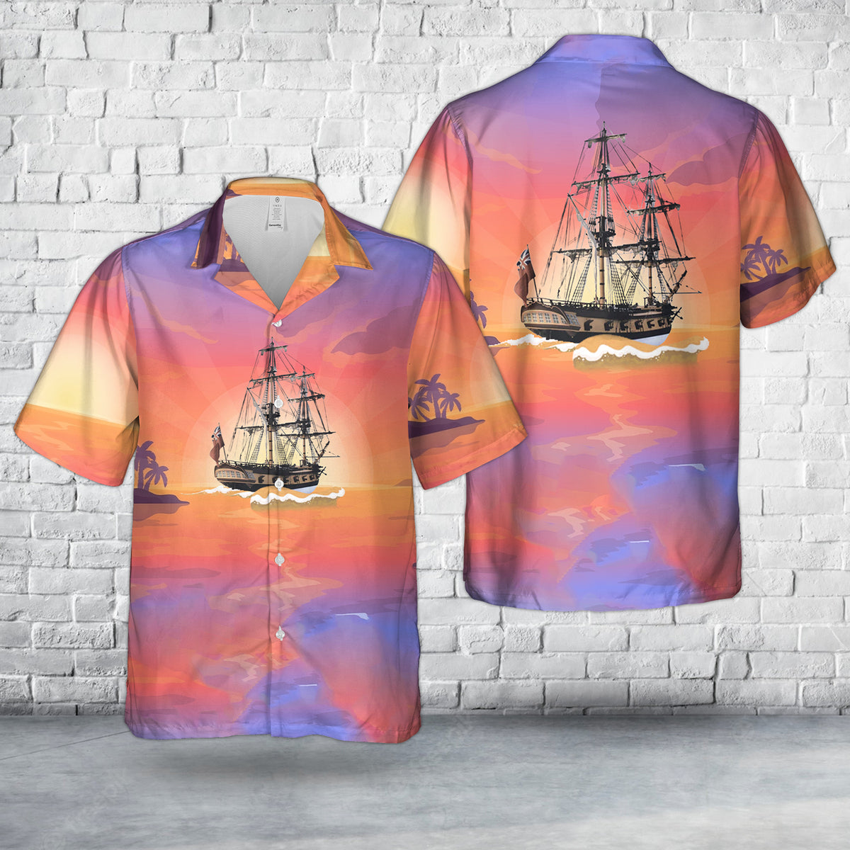 Great Lakes Snow HMS Ontario Hawaiian Shirt